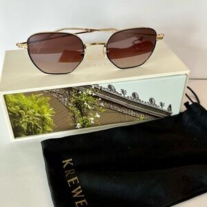 KREWE x Billy Reid Square Gold Sunglasses NWOT
